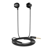 Akashi Écouteurs Filaires Jack 3,5 mm avec Microphone Intégré Noir