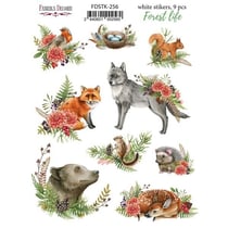 Planche de stickers couleur embelissement Fabrika Decoru FOREST LIFE 256
