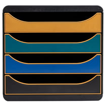 Module de classement Big Box 4 tiroirs Neo Deco - Couleurs assorties - Exacompta
