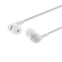 Akashi Écouteurs Stéréo Intra-auriculaire Filaire Télécommande Jack 3.5mm Blanc