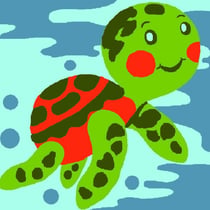 LUC - Kit canevas Soudan Tortue 25x25cm