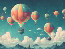 Kit diamond painting Montgolfières 30 x 40 cm