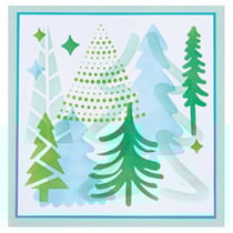 Pochoirs superposables sapins - Sizzix