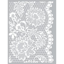 Graine Créative - Pochoir silkscreen pour pâte polymère Dentelle
