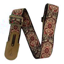 GROOVIT® – Sangle Jacquard Perse Écarlate / Édition Métal