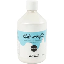 Peinture acrylique métallisée, blanc, 500 ml/ 1 flacon