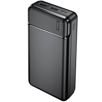 Batterie de Secours 20000mAh 2 Sorties USB 2.4A Compact et Léger Maxlife Noir