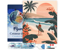 Diamond Painting Broderie Diamant Figured’Art 40x50cm toile tendue sur châssis en bois - diamants carrés - Vagues du soir