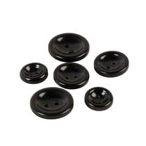 Bouton rond 2 trous noir