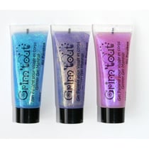 GRIM TOUT Lot 3 hoses de gel paillette 25ml (rose-mauve-turquoise)