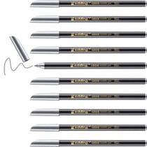 Lot de 10 feutres de coloriage métalliques pointe ronde 1-3 mm - EDDING - Argent