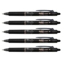 Lot de 5 Stylos Roller Effaçables Frixion Ball Clicker 1.0 Pointe Large Noir