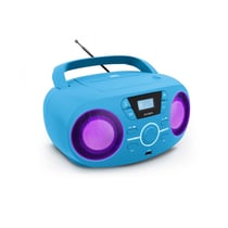 Lecteur Radio Cd Portable Usb Bleu + Speakers Lumineux - CD61BLUSB