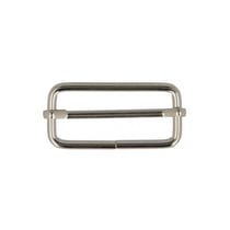 Lot de 2 boucles de réglages 3,8cm couleur argent