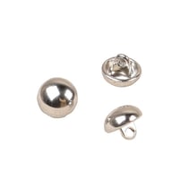 Bouton boule à queue 10mm argent