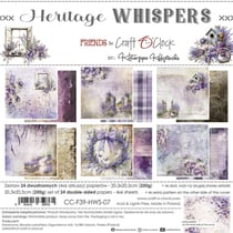 24 papiers scrapbooking 20 x 20 cm Craft O' Clock HERITAGE WHISPERS