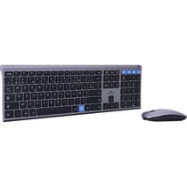 Ensemble Clavier souris sans fil BLUESTORK - Métal - AZERTY - Touches ciseaux - Silencieux