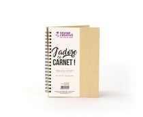 CARNET KRAFT SPIRALES PAPIER NOIR 130x180 MM