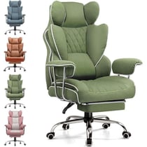 Chaise Gaming - GTPLAYER - Ergonomique - Support lombaire à ressorts ensachés - Dossier diamant - Repose-pieds