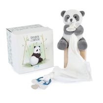 UNICEF – PANDA avec doudou attache - sucette - Doudou et Compagnie - Bleu