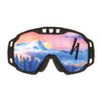 Ecusson thermocollant randonnée masque de ski 5x3cm