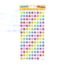 133 Autocollants - Relief 3D - étoiles multicolores - Paillettes