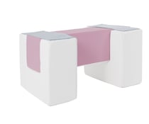 3 blocs en mousse blanc gris violet - Velinda