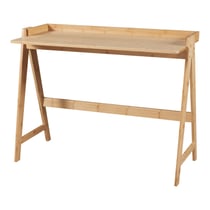 Bureau table poste de travail 123 x 53 x 80 cm bambou