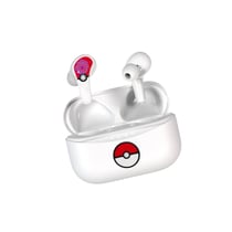Pokemon Écouteurs TWS sans Fil Bluetooth 5.3 avec Étui Design Pokéball Blanc