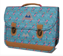 Cartable 35 cm – POIDS PLUME FLEURI – Céladon – Ultra léger