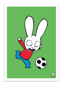 Affiche - Simon Super rabbit Football - Simon Super Rabbit