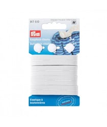 Élastique à boutonnières avec 3 boutons 12mm X 3m - Prym - certifié Oeko-Tex Blanc