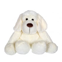 Peluche - Chien Flatoutou blanc - 50 cm