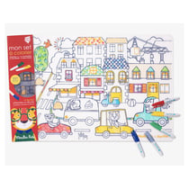 Set de table a colorier en silicone - COLLAB SUPERPETIT X MOULIN ROTY POPIPOP - Super Petit