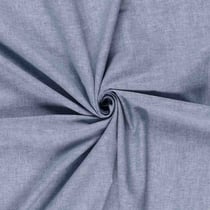 Tissu Lin et coton uni Verona Bleu indigo
