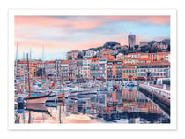 Affiche 30 x 40 cm - The old harbor in Cannes - Manjik Pictures