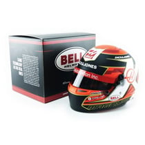 Casque miniature - MINI HELMET - Kevin Magnussen Haas 2019 - Échelle 1/2 - Rouge/Noir/Blanc