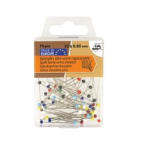 Epingles tête de verre 70 pièces multicolore 6mm