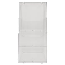 Distributeur de prospectus vertical 3 compartiments A4 - Cristal - x 2 - Exacompta