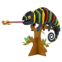 Maquette 3D en papier Caméléon coloré