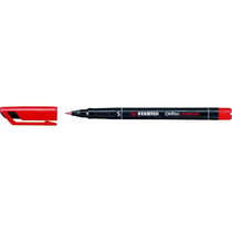 Lot de 10 feutres permanents pointe fine 0,4 mm - STABILO OHPen Universal - Rouge