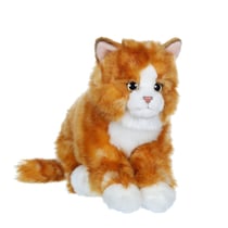 Peluche - Chat Mimiz roux et blanc - 28 cm