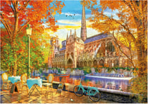 Puzzle cathedrale notre-dame de paris en automne 1000 pieces - collection eglise - educa 19936