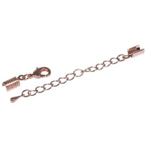 Fermoir pour bijou assemblé avec chaine 2mm ø - Doré rose