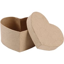 Boîte à décorer en papier mâché, H : 6 cm, dim. 11,5x11,5 cm, 1 pièce