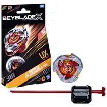 Beyblade X, Starter Pack Hammer Incendio 3-70H UX avec toupie de type équilibre et lanceur, des 8 ans