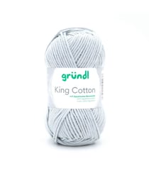 Pelote de Coton à tricoter KING COTTON - Grundl 30 Gris