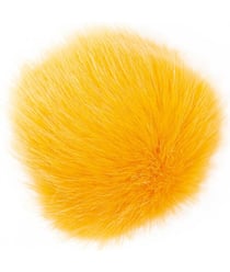 Pompons Premium Fausse Fourrure - 10cm de diamètre - Rico Design 21 Safran