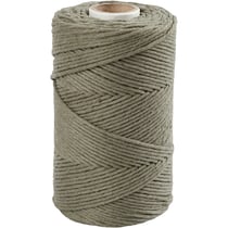 Cordon pour macramé, L : 198 M, d 2 mm, vert mousse, 330 gr/ 1 rouleau