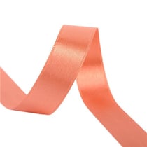Bobine 25m ruban satin double face Corail fabriqué en France